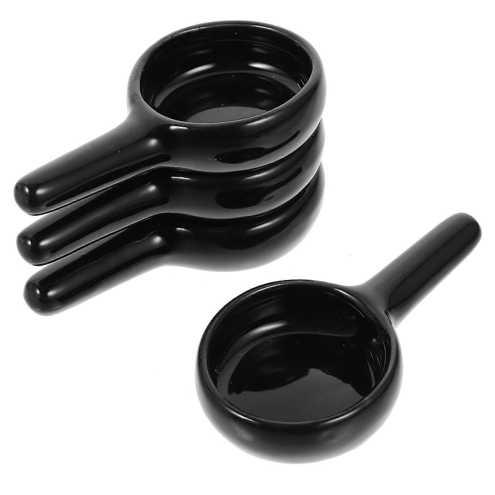 Tealight Candle Holder 4Pcs Black Ceramic for Candle Decor
