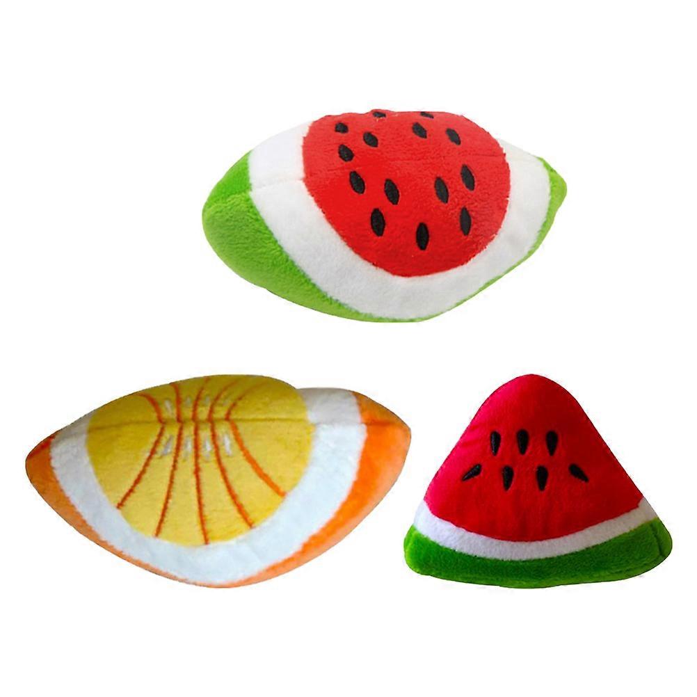 Fruit Dog Toy, Interactive Chew Resistant Plush for Pet
