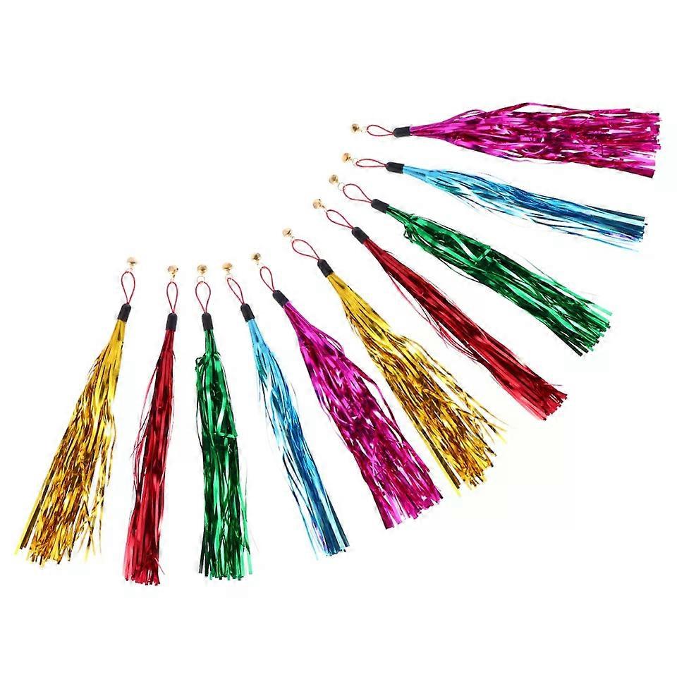 Cat Teaser Replacement Refills, 10pcs with Bell for Cat Kitten Toys