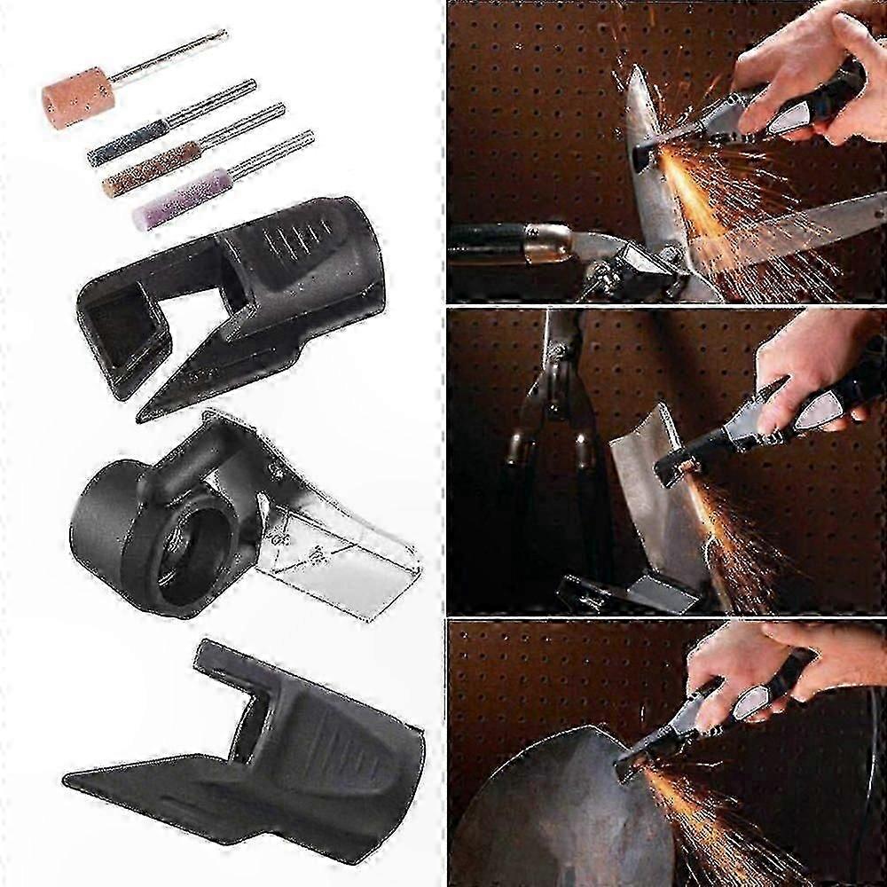 Gardening Tool Sharpening Kit with Attachment for Outdoor Use, Enhances Cutting Efficiency