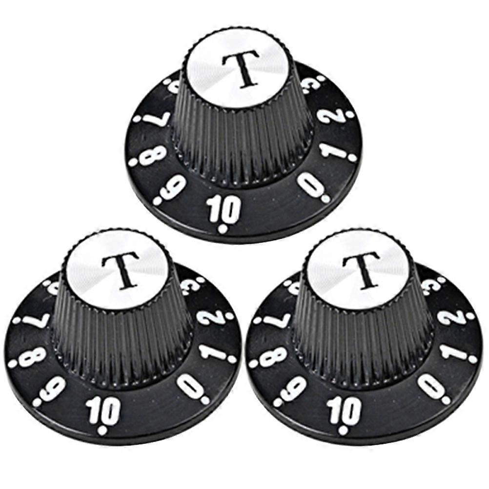 Black Plastic Guitar Volume Knobs with Scale for Easy Adjustment and Durable Use on Electric Guitar