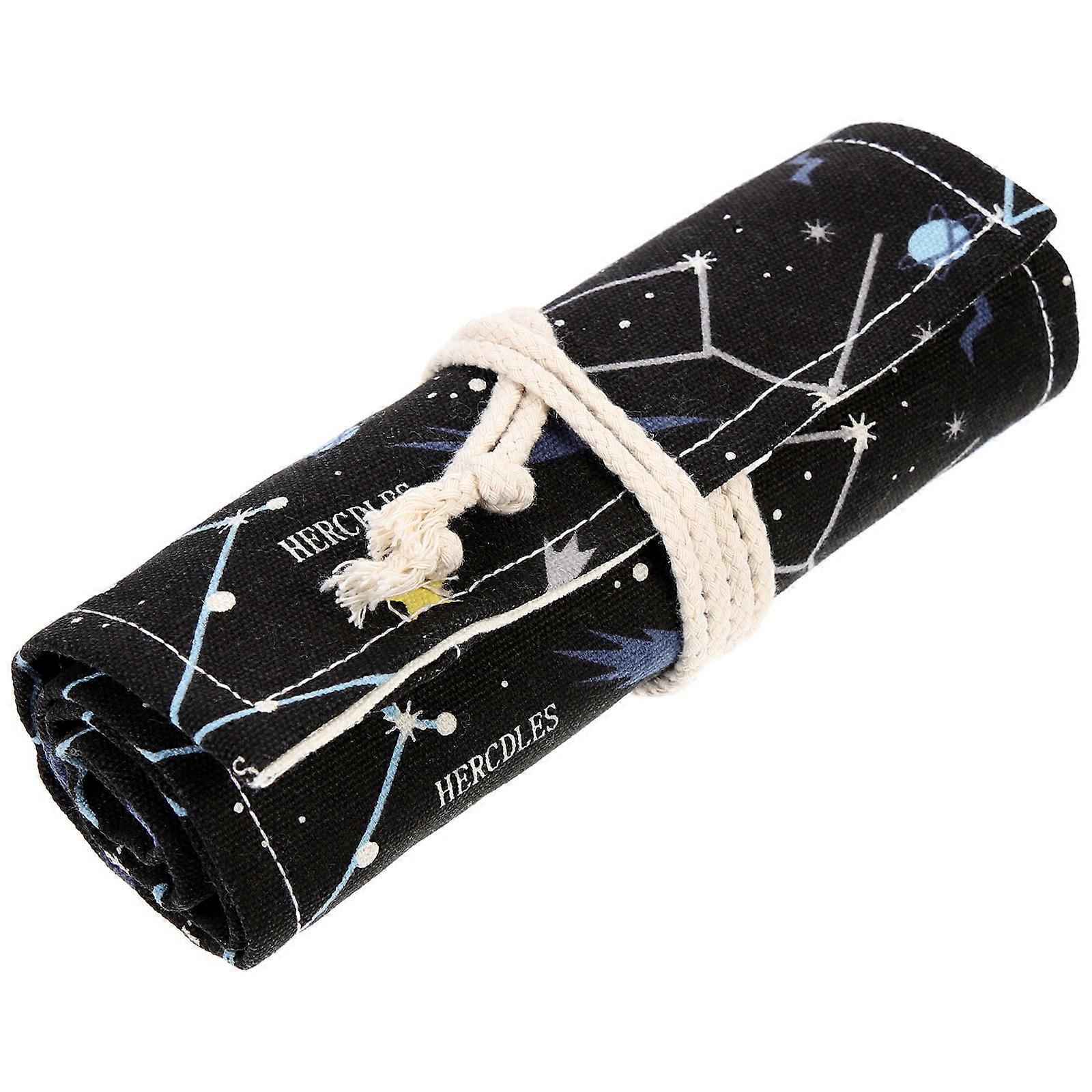 Delicate Canvas Pencil Organizer Suitable For Artists In 58X20cm Multi Color For Convenient Carrying 1Pcs