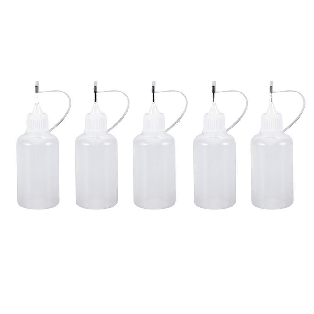 White PE Needle Tip Glue Applicator Bottle for Storage with Firm Tip Cap 30ml 3 cm Diameter