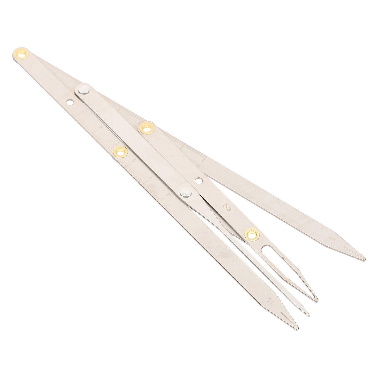 Multifunctional Eyebrow Ruler For Women 25x5x0.6cm Silver Measuring Eyebrows 1Set