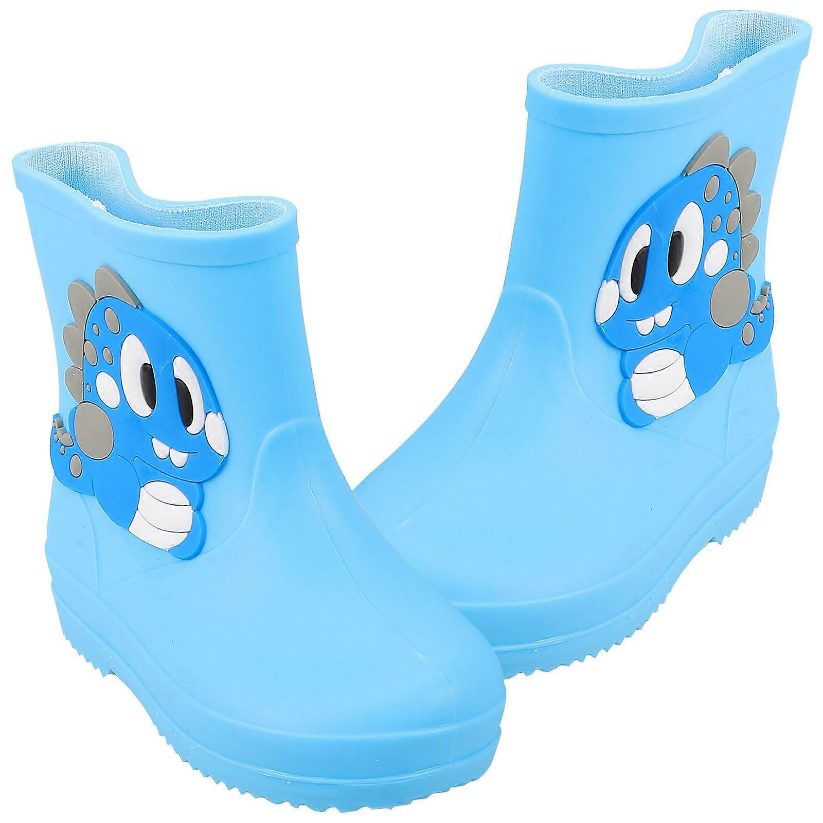 Cartoon Rain Boots For Kids Waterproof Anti-Skid Rainproof Shoe Size 25-26 Ideal For Outdoor Activities 1 Pair