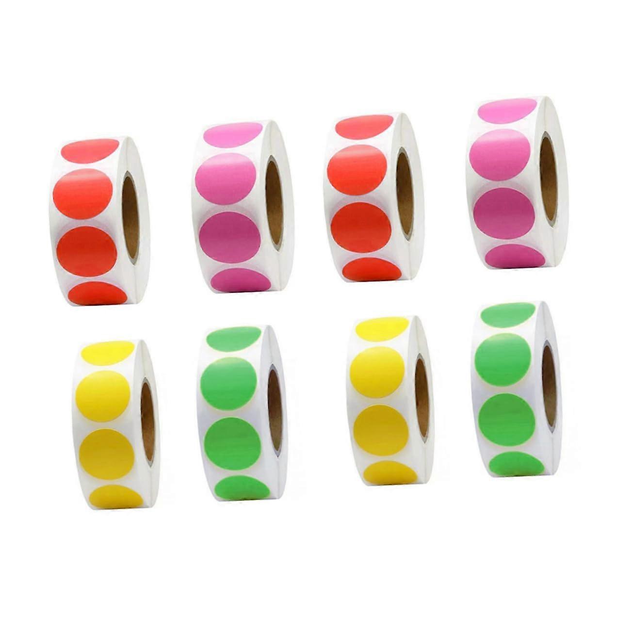 Colored Code Dot Stickers SelfAdhesive Round Labels Removable Marking Dots for Office Supplies Per Roll Ideal for Organization and Labeling