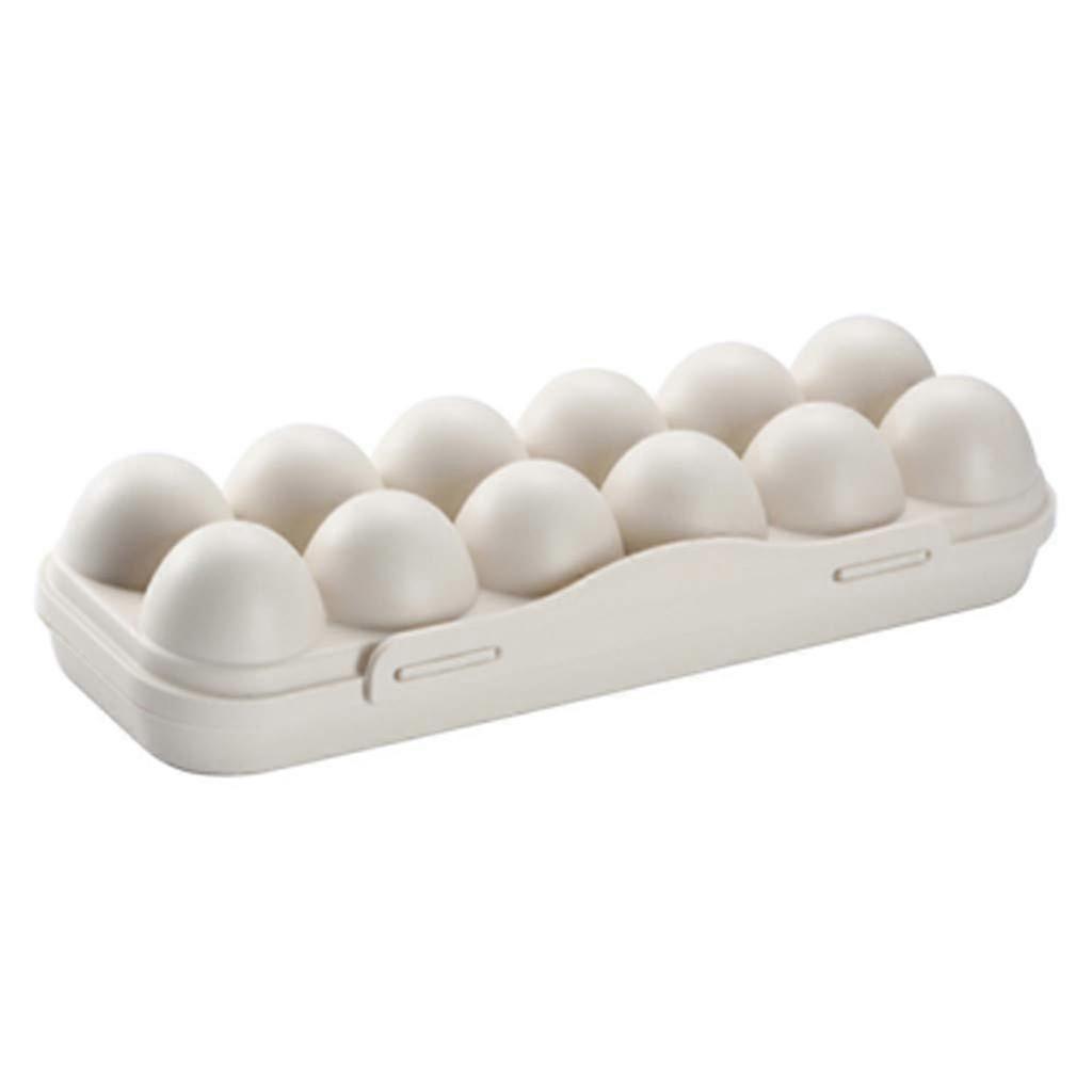 Crisper refrigerator box, egg holder, egg tray, kitchen, dining room and bar, household container (khaki, one size) one size khaki