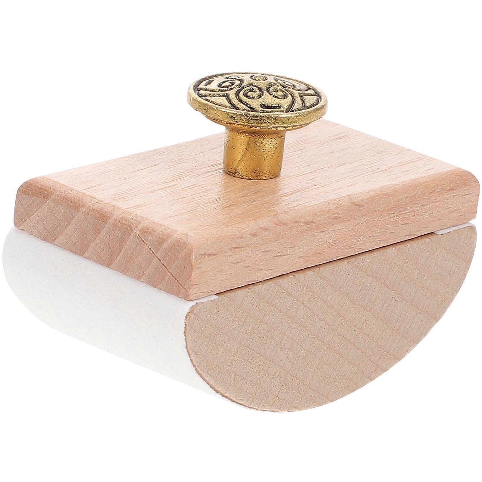 Portable Wooden Rocker Blotter Ink Quick-Drying Tool for Office School