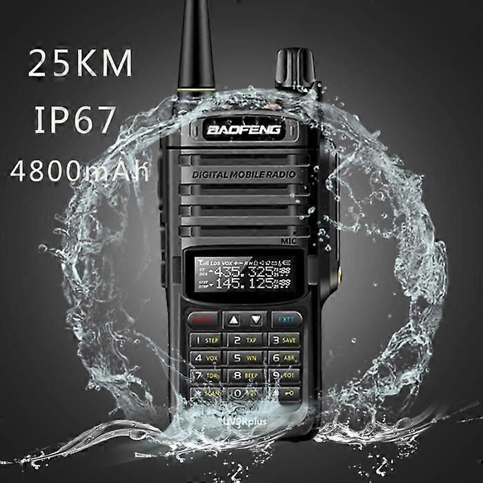 1pcs Waterproof Walkie Talkie High Power CB Ham 20km Long Range Portable Two Way Radio for Hunting