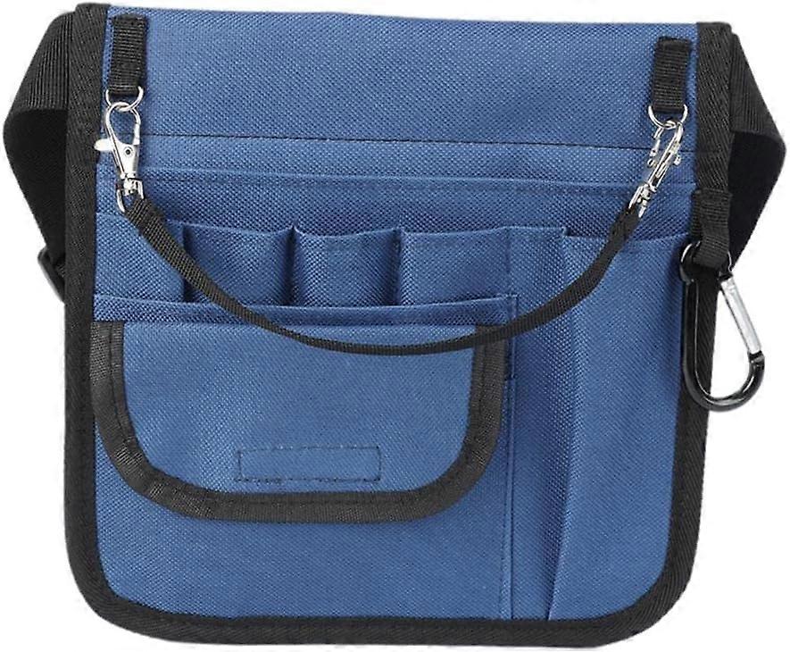 Oxford Cloth Bag Organizer Belt For Nurses With Scissor Pockets Medical Tool Carrier Blue
