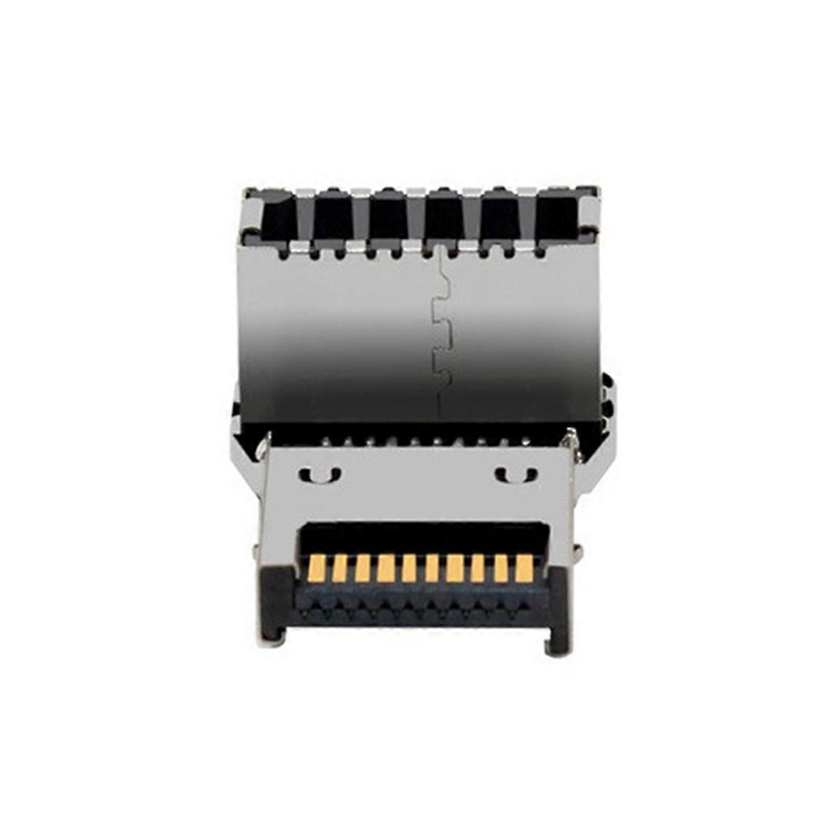 Type-E 90 Degree Computer Motherboard USB3.1 10G Front Type-C Installed Wiring Converter Connector Adapter Type A