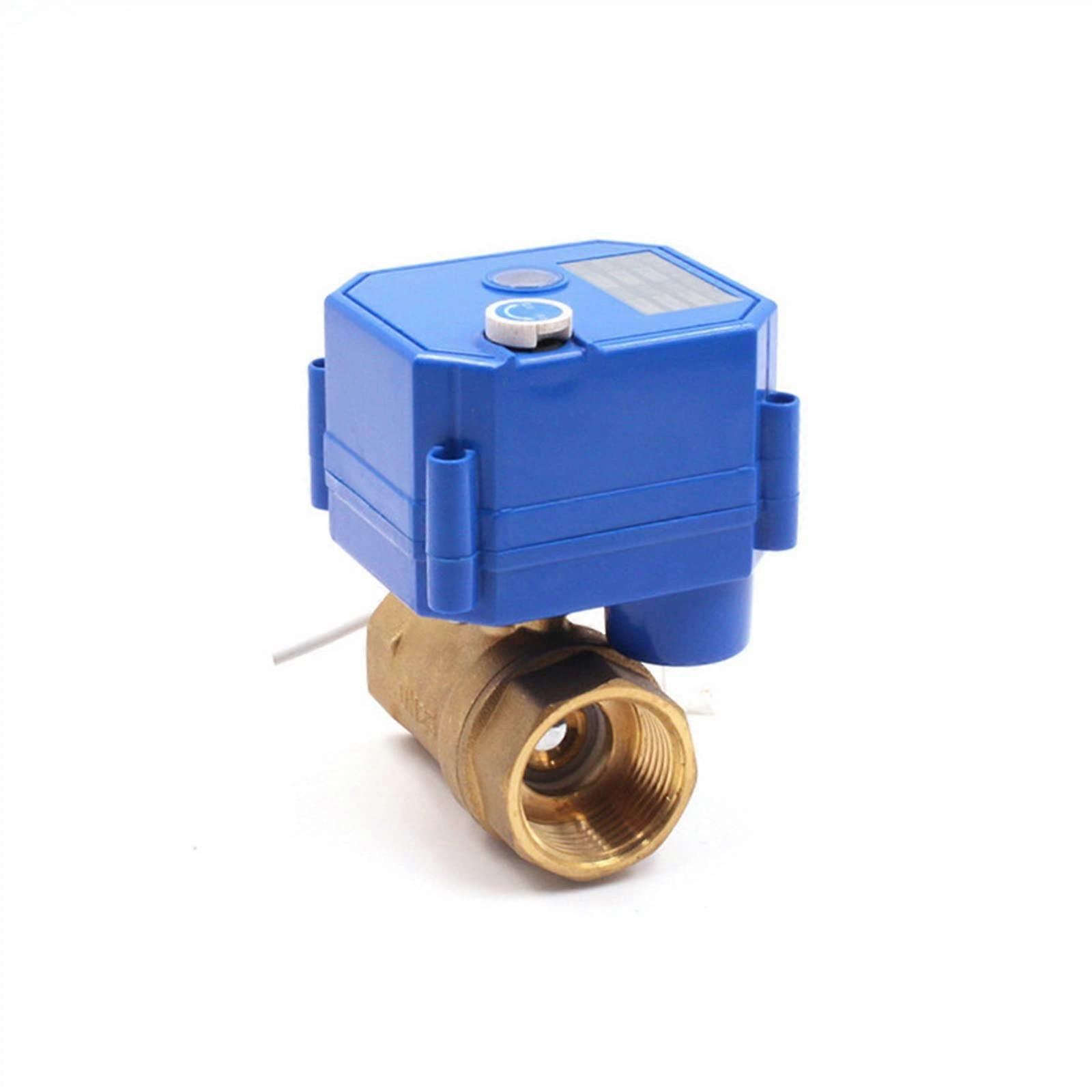 Motor Ball Valve Brass 2Way 2/3 with Manual Switch AC220V DC24V DC12V ADC924V 1Pc (Size: 1inch, Color: ADC924VCR01) 1inch ADC924VCR01