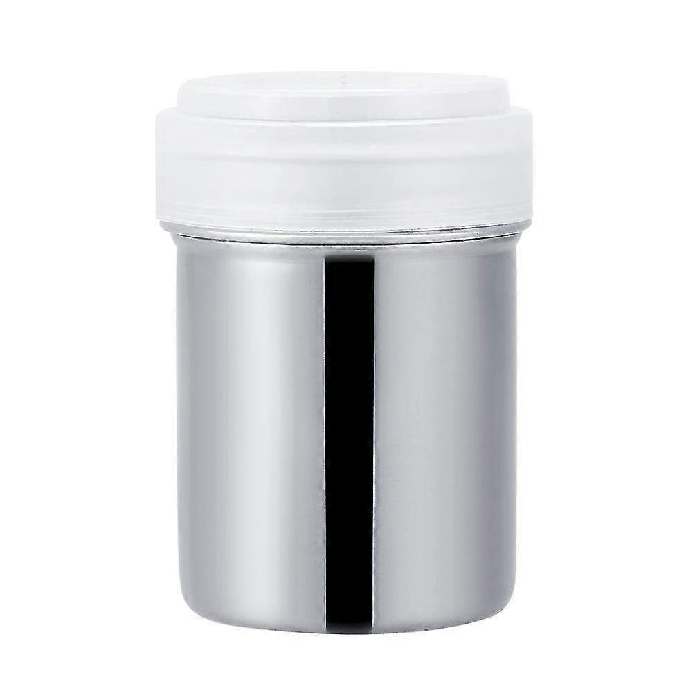 Stainless Steel Powder Shaker Pot for Cocoa, Sugar, Coffee, Pepper & Spices - Concave Design for Easy Dispensing