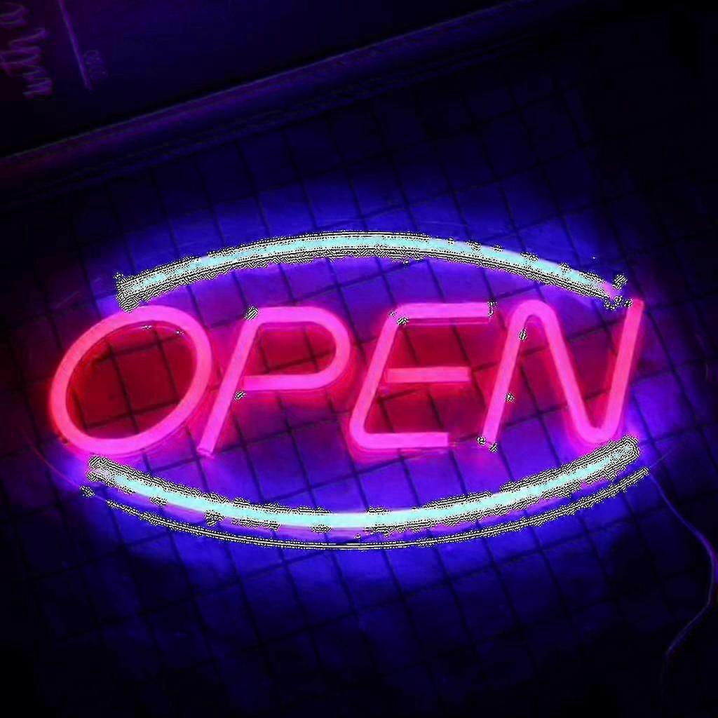 Energy-saving neon sign for shops - Weatherproof open sign with dual lighting