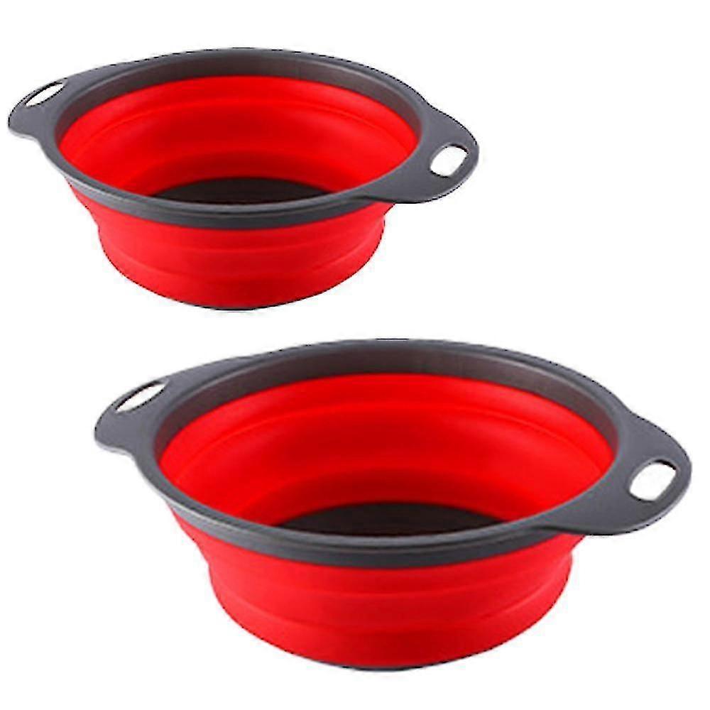 Zusammenklappbares Sieb-Set von 2 Silikon-Küchensieb-Set
