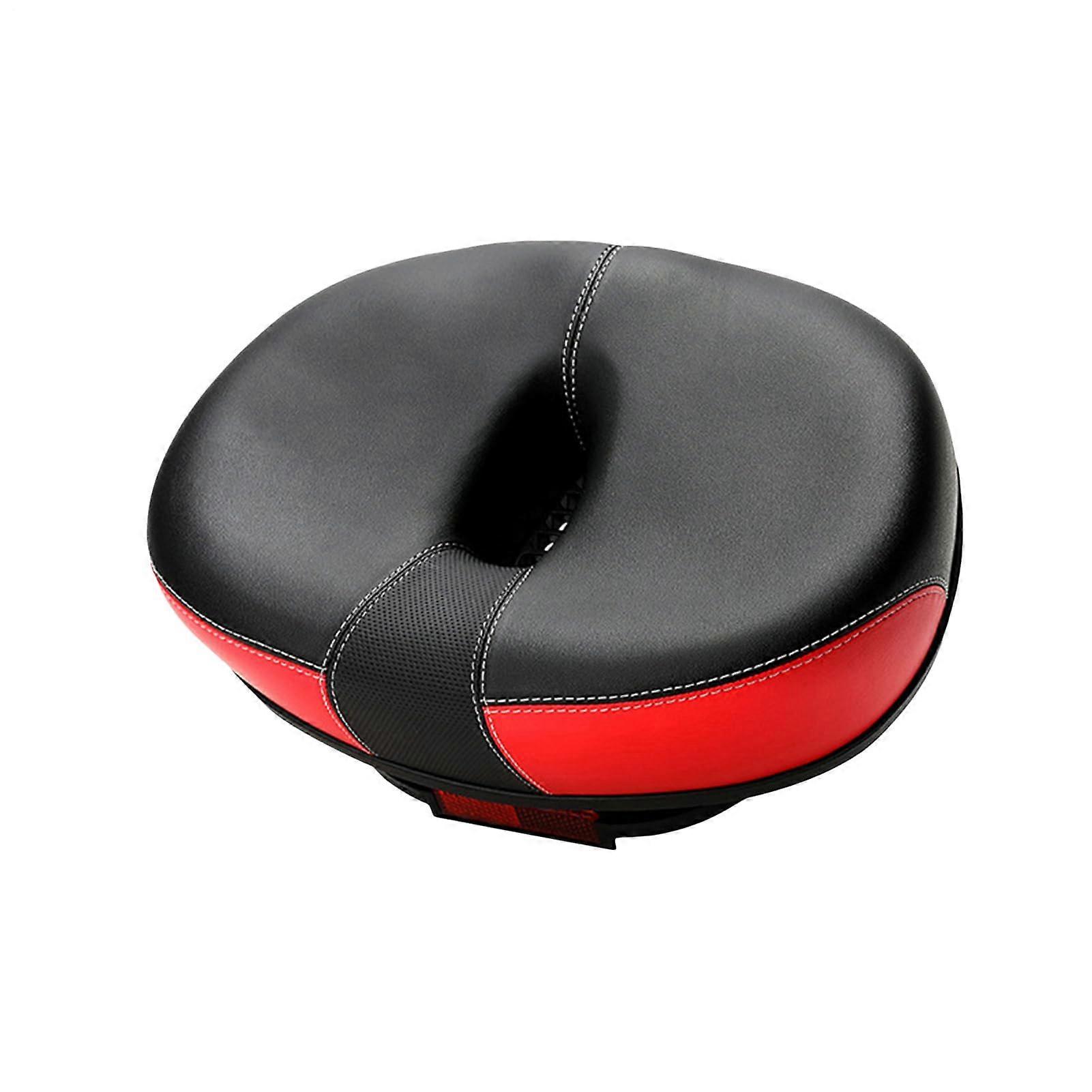 Bicycle Seat Comfortable Soft Comfortable No Nose Bike Seat Bicycle Accessories Bicycle Saddle Wide for Mountain Bikes Road Bikes Red