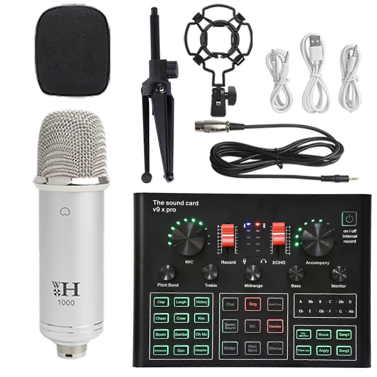 Podcast Equipment Bundle Sound Card Live Broadcast Dedicated Complete Set of V8 Live Broadcast Set BM800 Microphone (16)