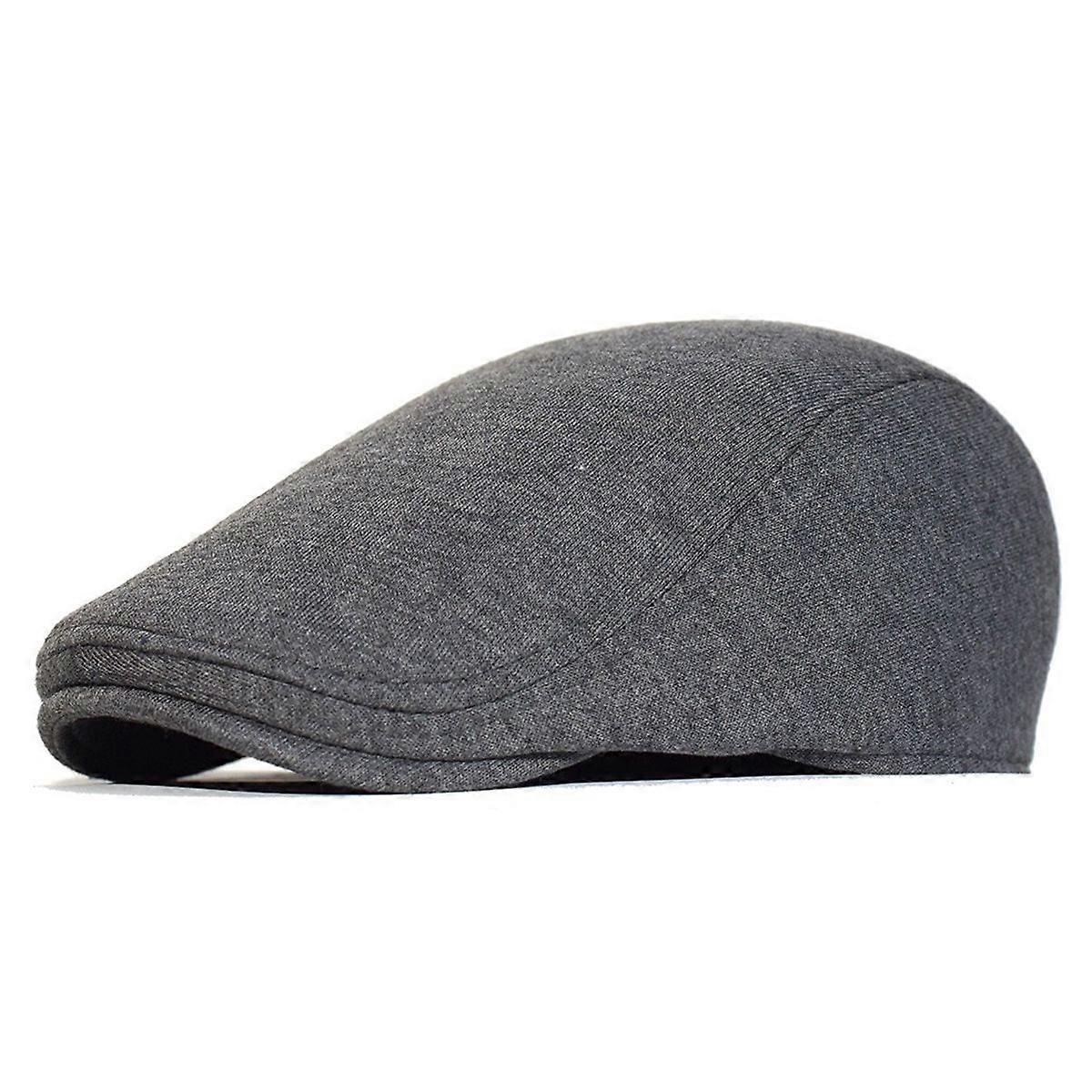 Men's beret with visor, warm winter hat