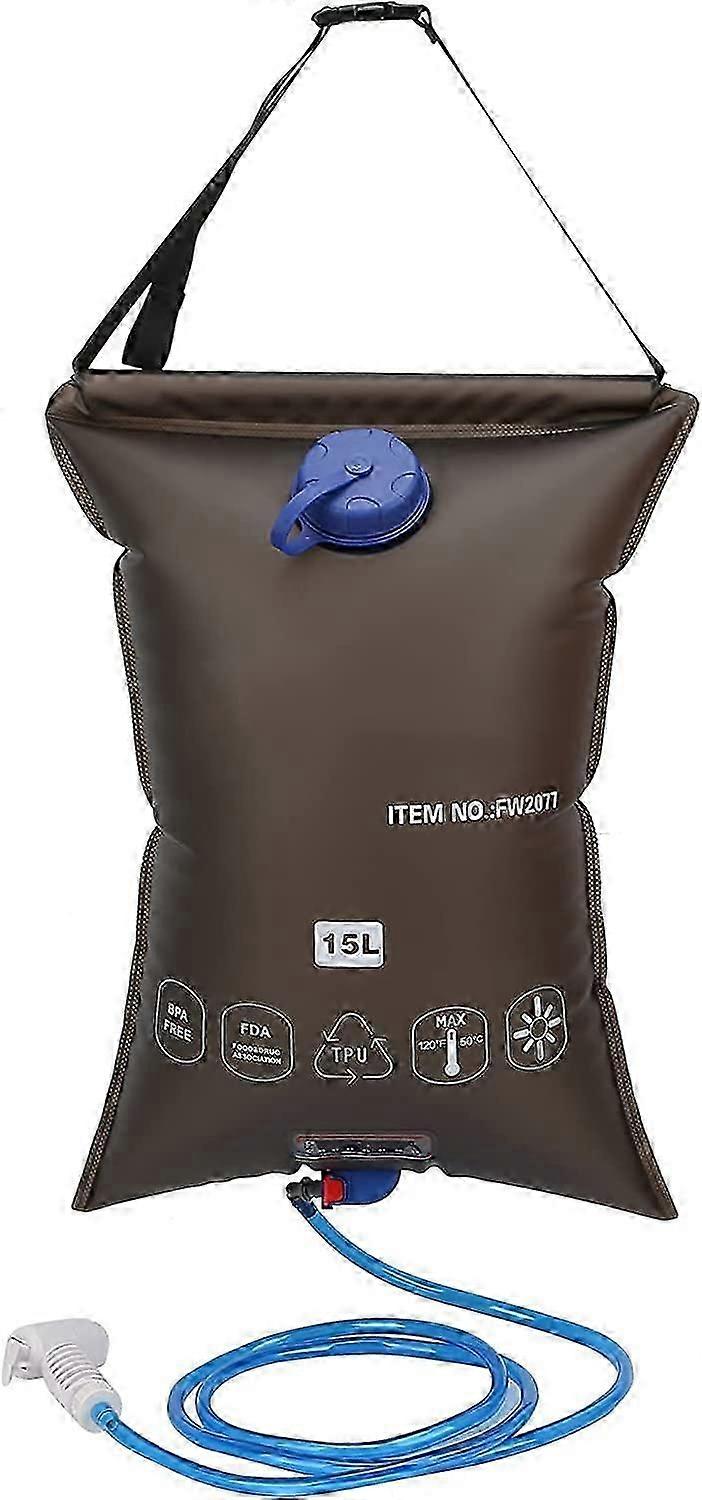 15L Foldable Solar Shower for Camping and Beach Trips