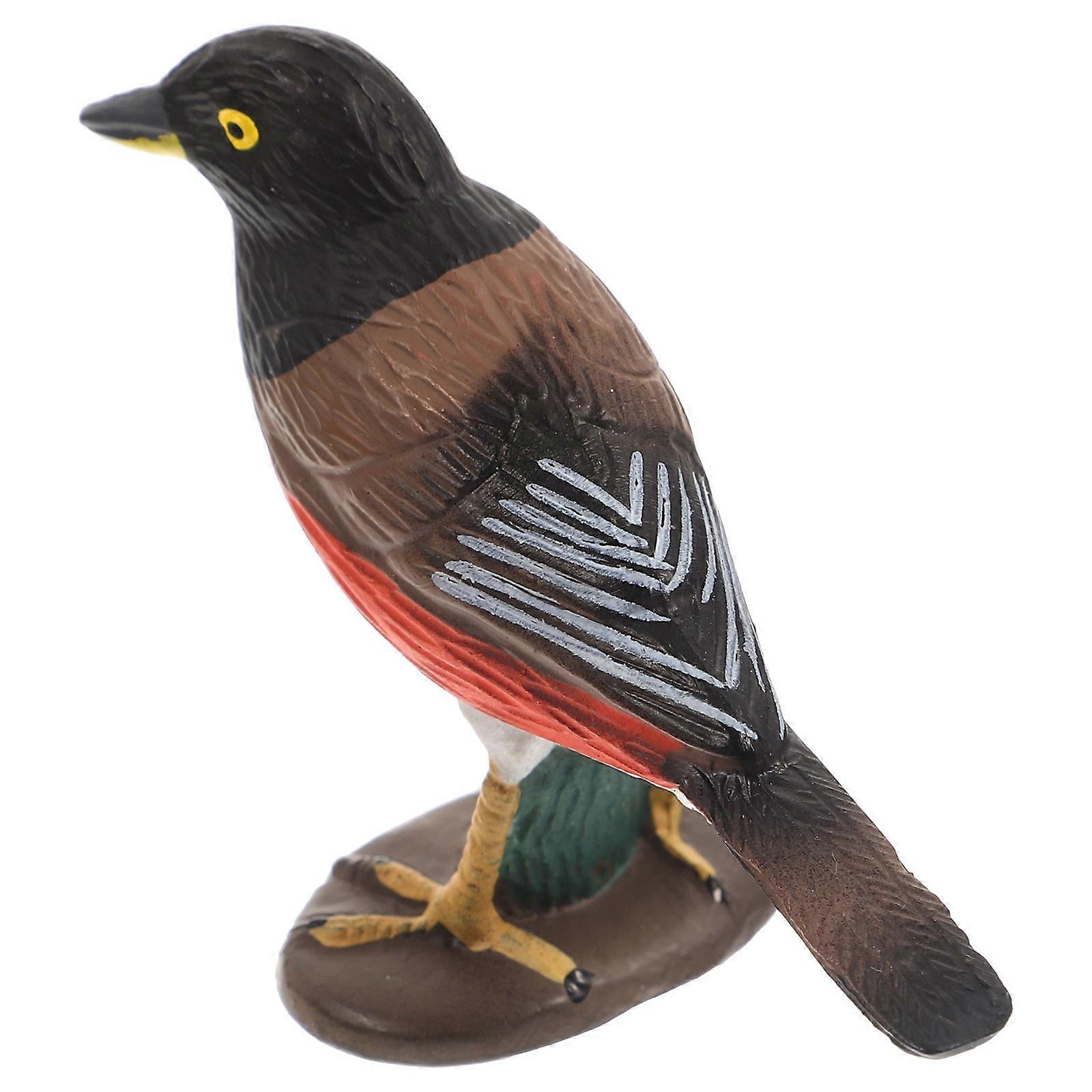 Resin Ornamental Bird Plastic Bird Model Garden Embellishment Multi Color Hand-Painted for Fairy Garden Enthusiasts 1Pack