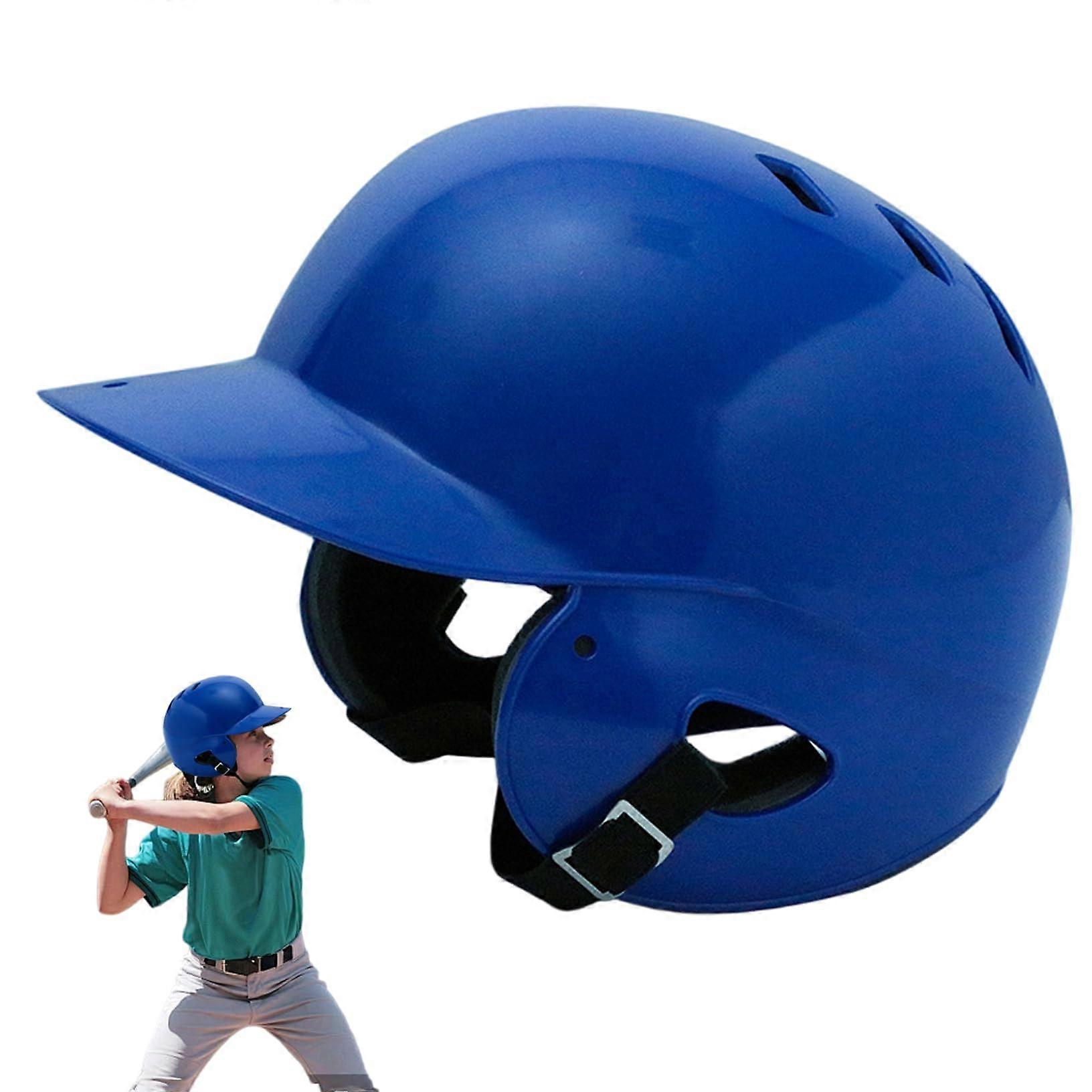 Tee Ball Helmet Breathable Thicken Impacts Resistant Protective Batting Helmet One Size for Kids Youth Blue