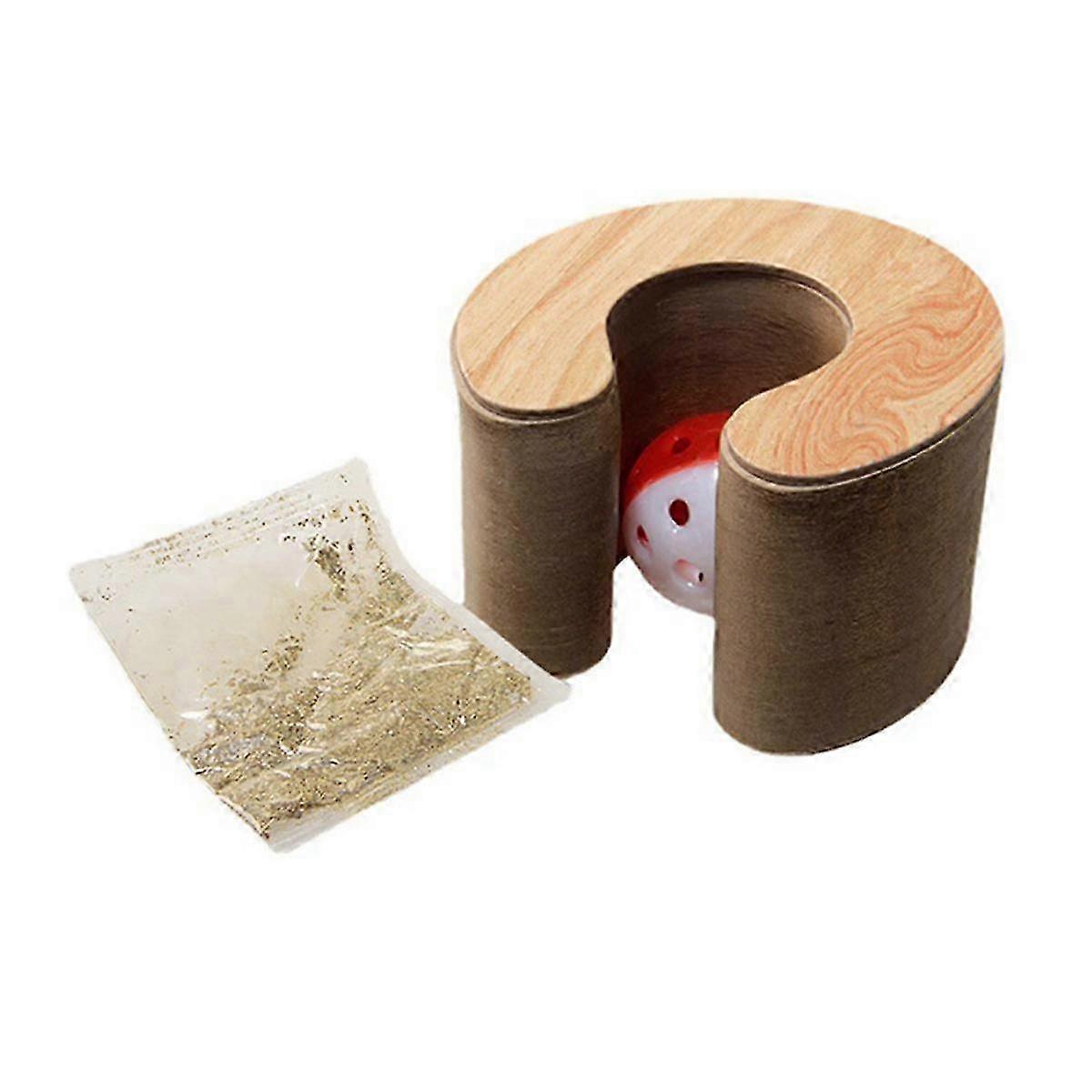 Foldable Ball Toy with Scratching Board for Indoor Cats - Ball Track & Organ for Exercise
