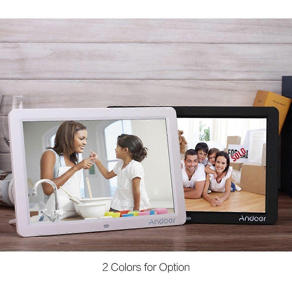 Andoer 12" Wide Screen HD LED Digital Picture Frame Digital Album High Resolution 1280*800 Electronic Photo Frame with Remote Control Multiple Functio