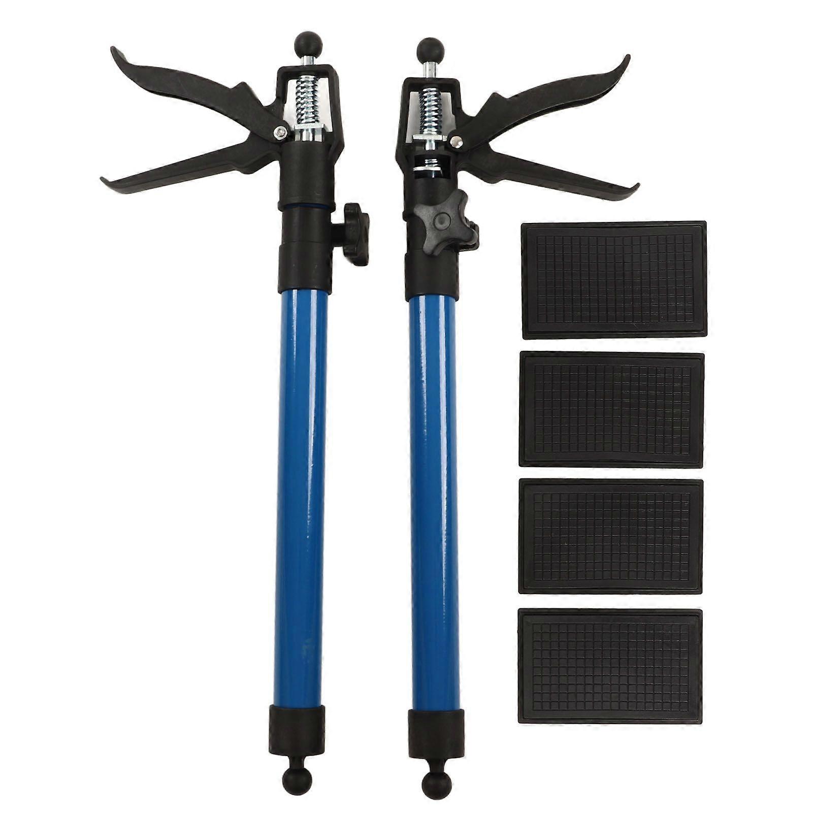 2Pcs Cabinet Support Extension Pole with 4 Plate Hanging Cabinet Extendable Telescopic Support Rod 50115cm
