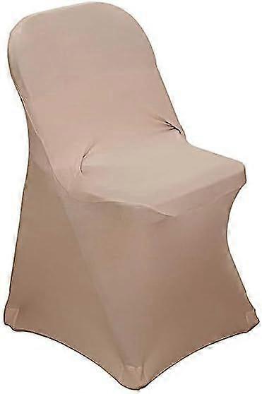 6 pcs Nude Spandex Stretchable Folding Chair Covers for Party Wedding Linens