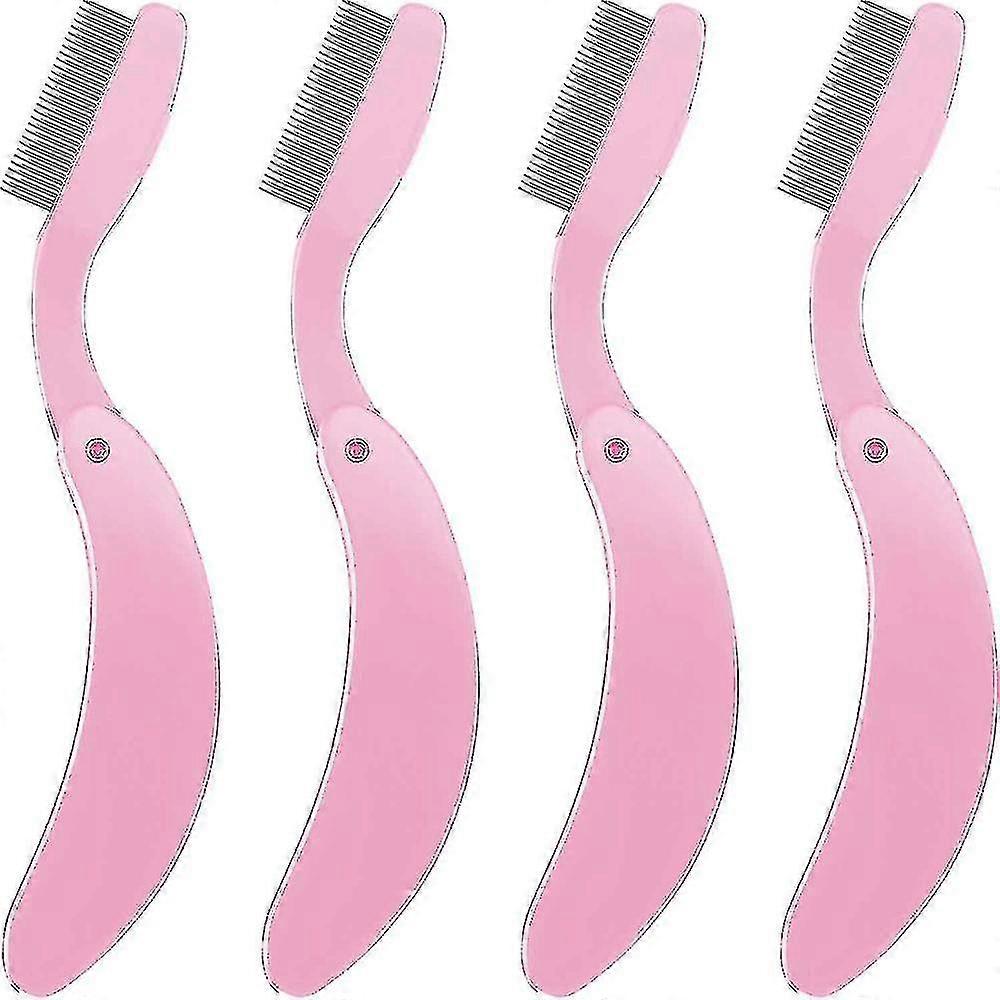 Eyelash comb set, 4-piece, foldable and easy to clean