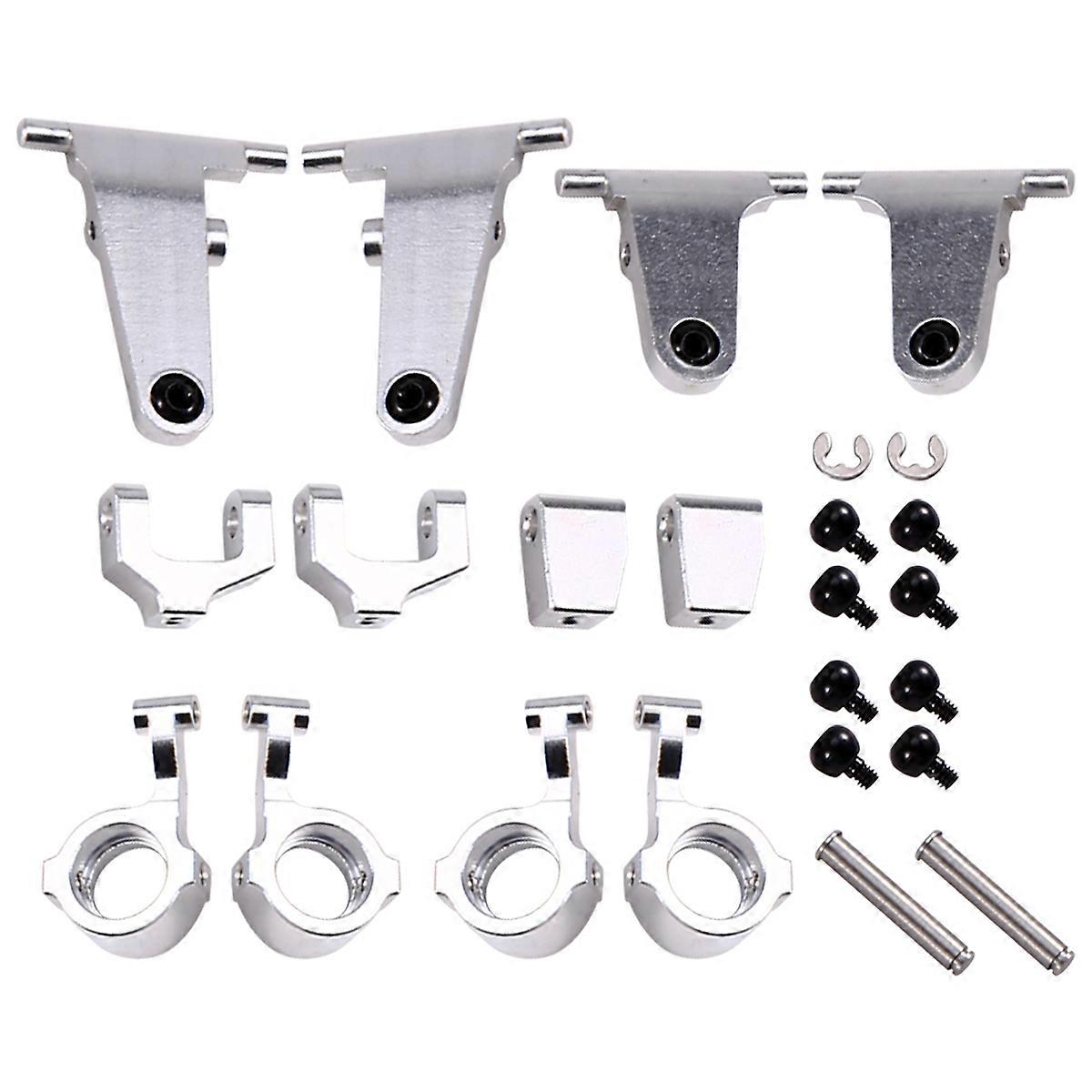 For MX5 NXS RC Car Metal Steering Cup Upper Lower Swing Arm Set Shock Tower Bracket Body Post Upgrade Parts Silver