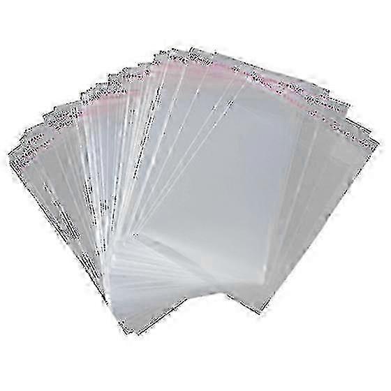 100x A3 Clear Resealable Plastic Self Seal Adhesive Bags, 45x32cm Storage Pouches, Multipurpose Sealable Envelopes for Various Uses