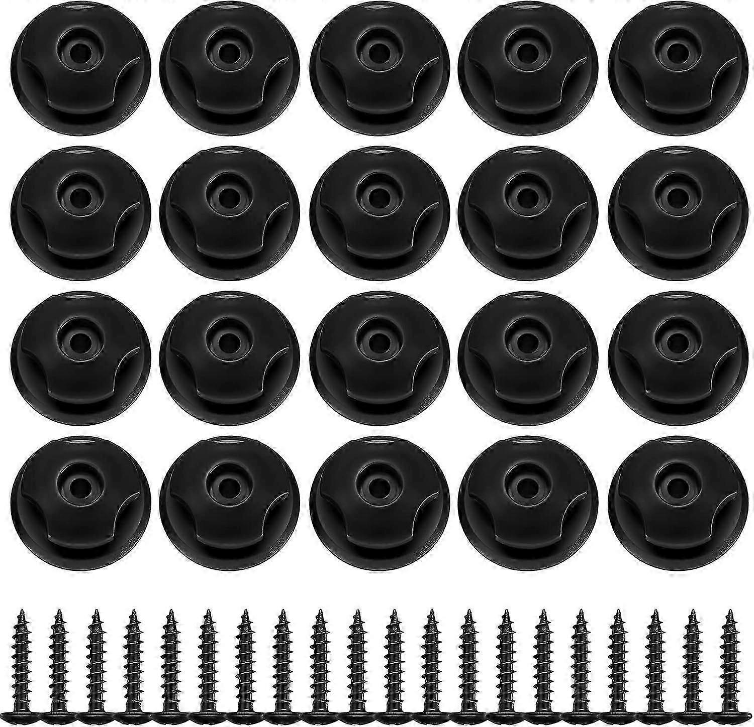 50 Pieces Round Tarpaulin Hooks, Fastening Button Hooks, Plastic Tarpaulin Hook for Trailer Net and Vehicle Trailer Tarpaulin