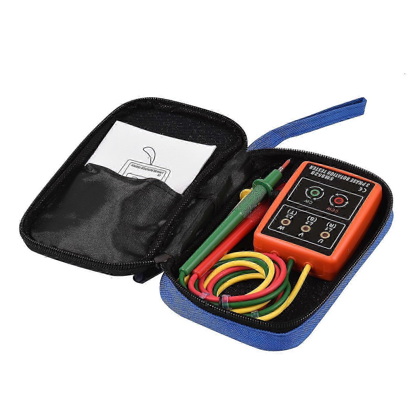 Phase Tester Portable 3 Phase Rotation Tester Phase-sequence Meter ...