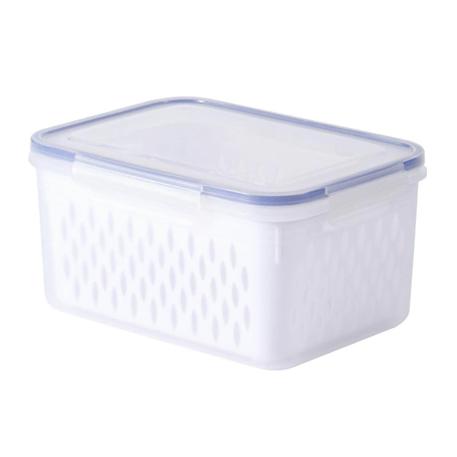 sealing storage box with drain basket for fridge organisation