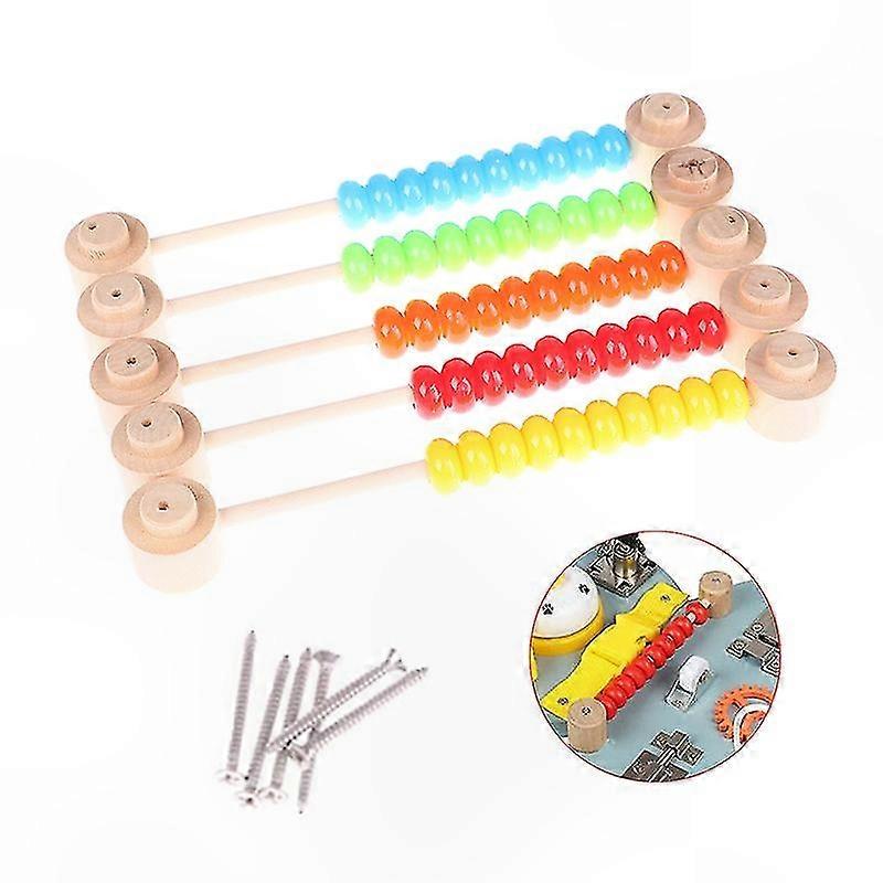 DIY Abacus Beads Activity Board for Toddlers Educational Toy with Pick-Up Beads Sensory Play Tool