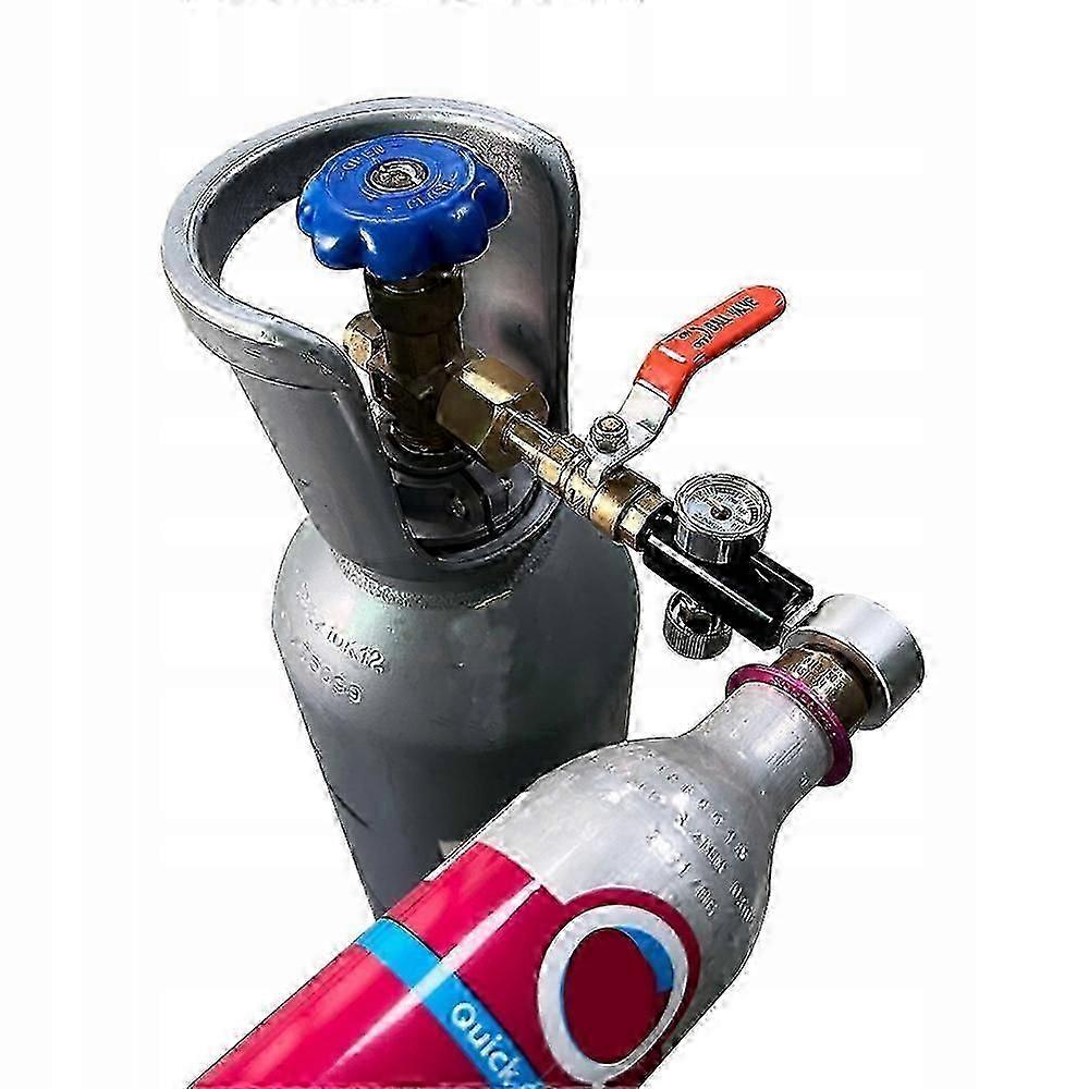 CO2 Refilling Station for Sodastream Duo Cylinders - With Quick Connector and Valve for Home Use