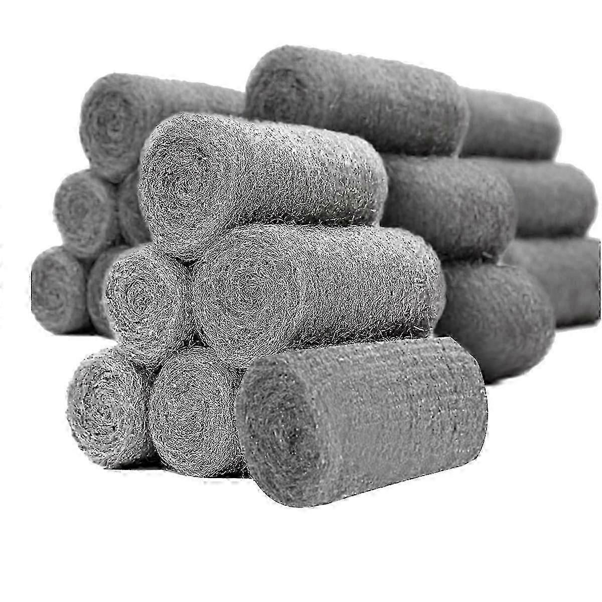 Fine Steel Wool for Mice Rat Proofing 24 Rolls Stainless Wire Wool to Seal Gaps and Small Holes