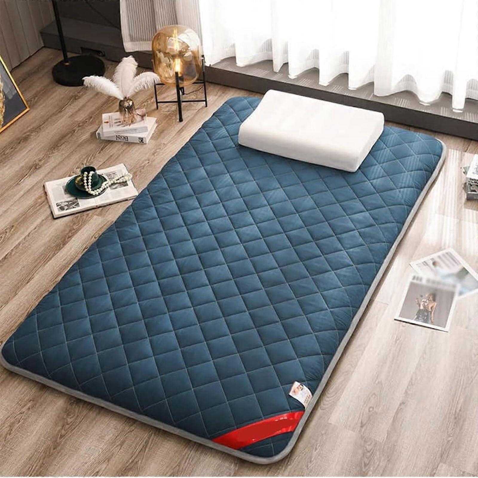 Japanese Futon Mattress Foldable RollUp For Floor Sleeping 0.9x2.0m Green Camping Mat