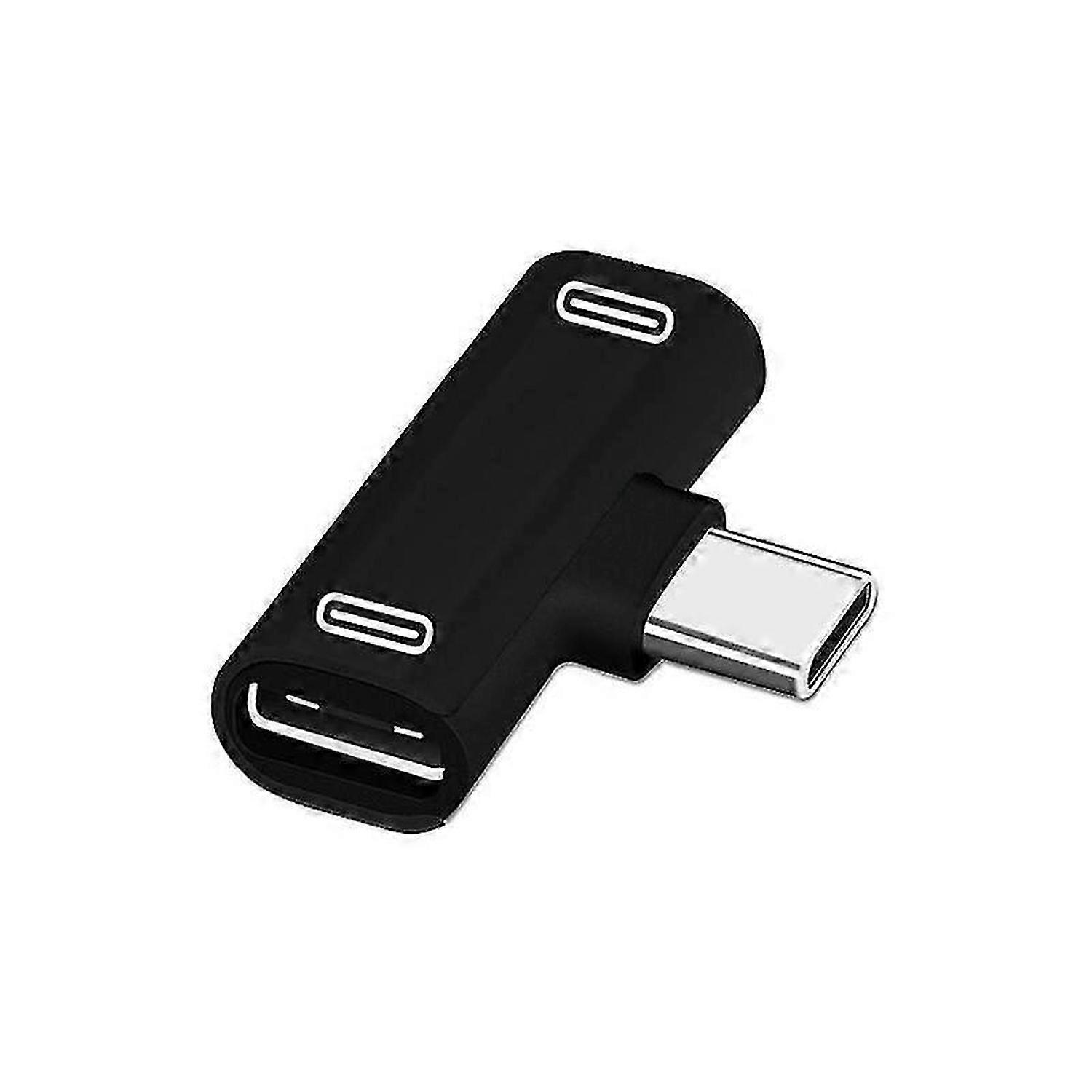 2 In 1 Usb C Splitter Type C Male To Dual Type C Female Headphone Charger [jkw]
