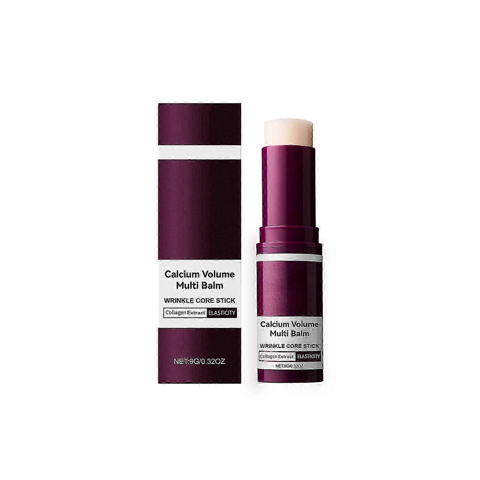 Calcium Multi Balm, Calcium Volume Multi Balm, Wrinkle Core Stick, Collagen Moisturing Stick, Anti-aging, Hydrating, Firming Skin, Suitable for Eyes