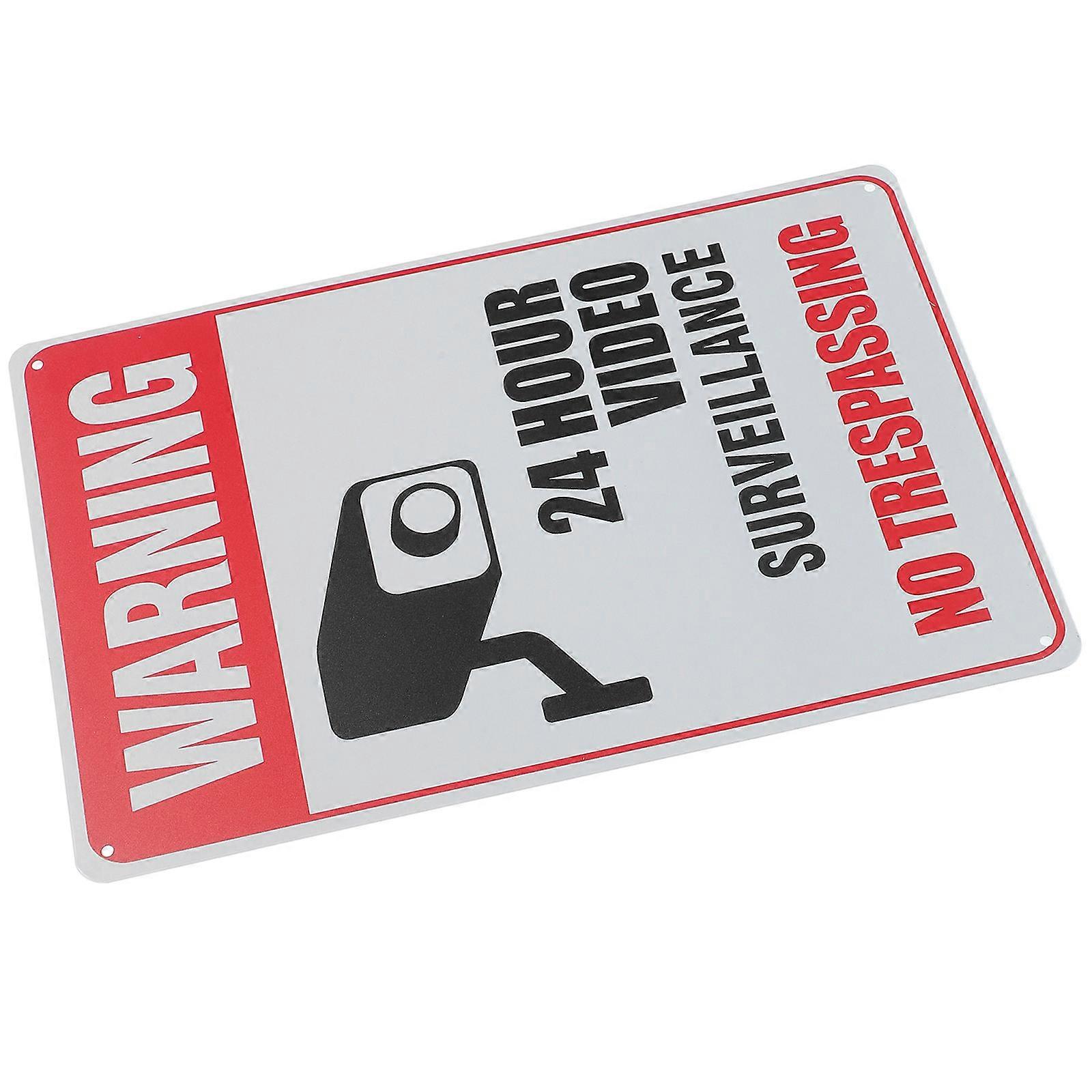 Vintage Iron No Trespassing Sign for Warning Use with Multi Color Design