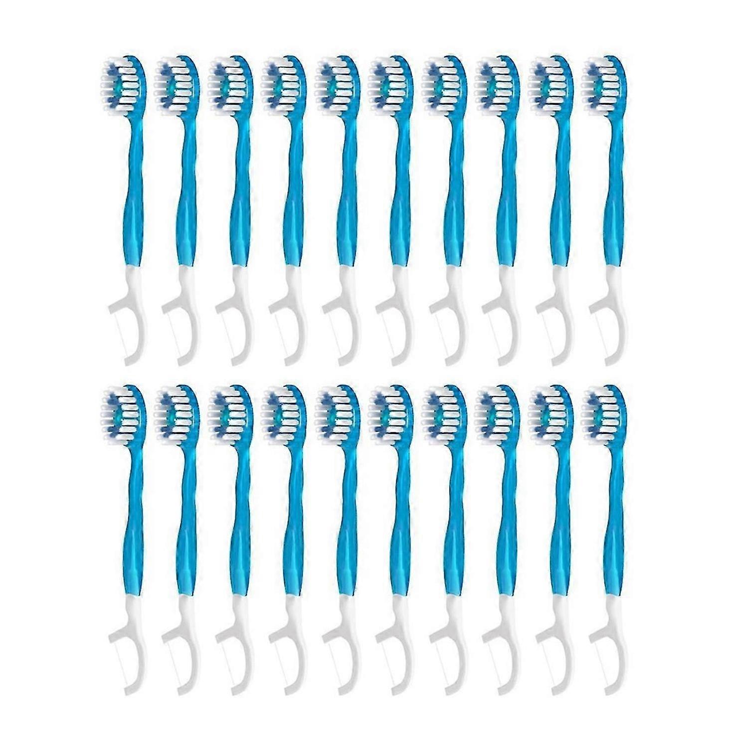 Disposable Travel Toothbrushes, 5-in-1 +Floss+Pick+Tongue