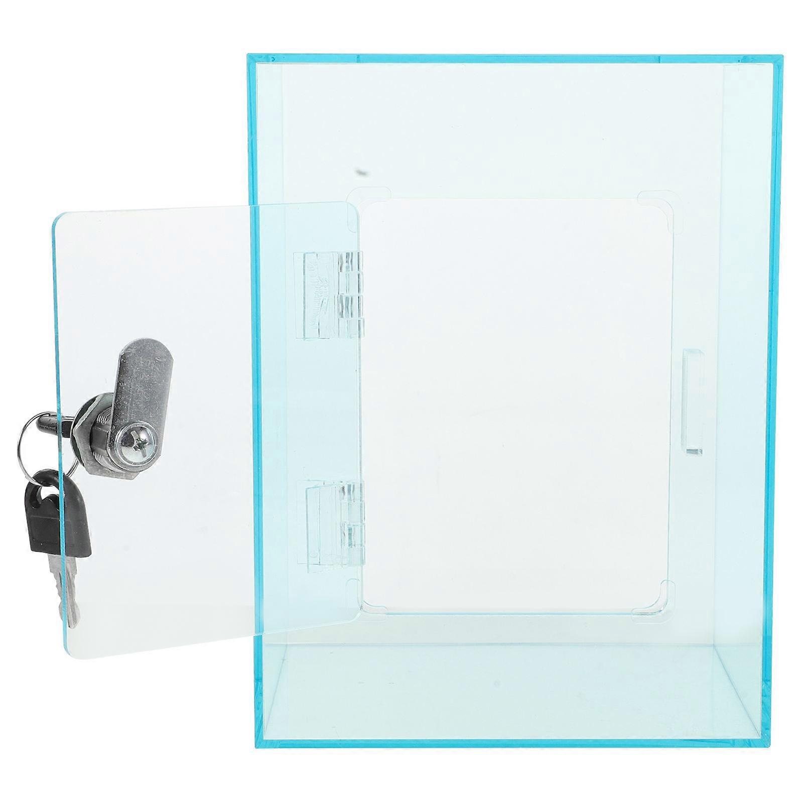 Acrylic Cash Savings Box with Lock for Money Storage 3Pcs Set