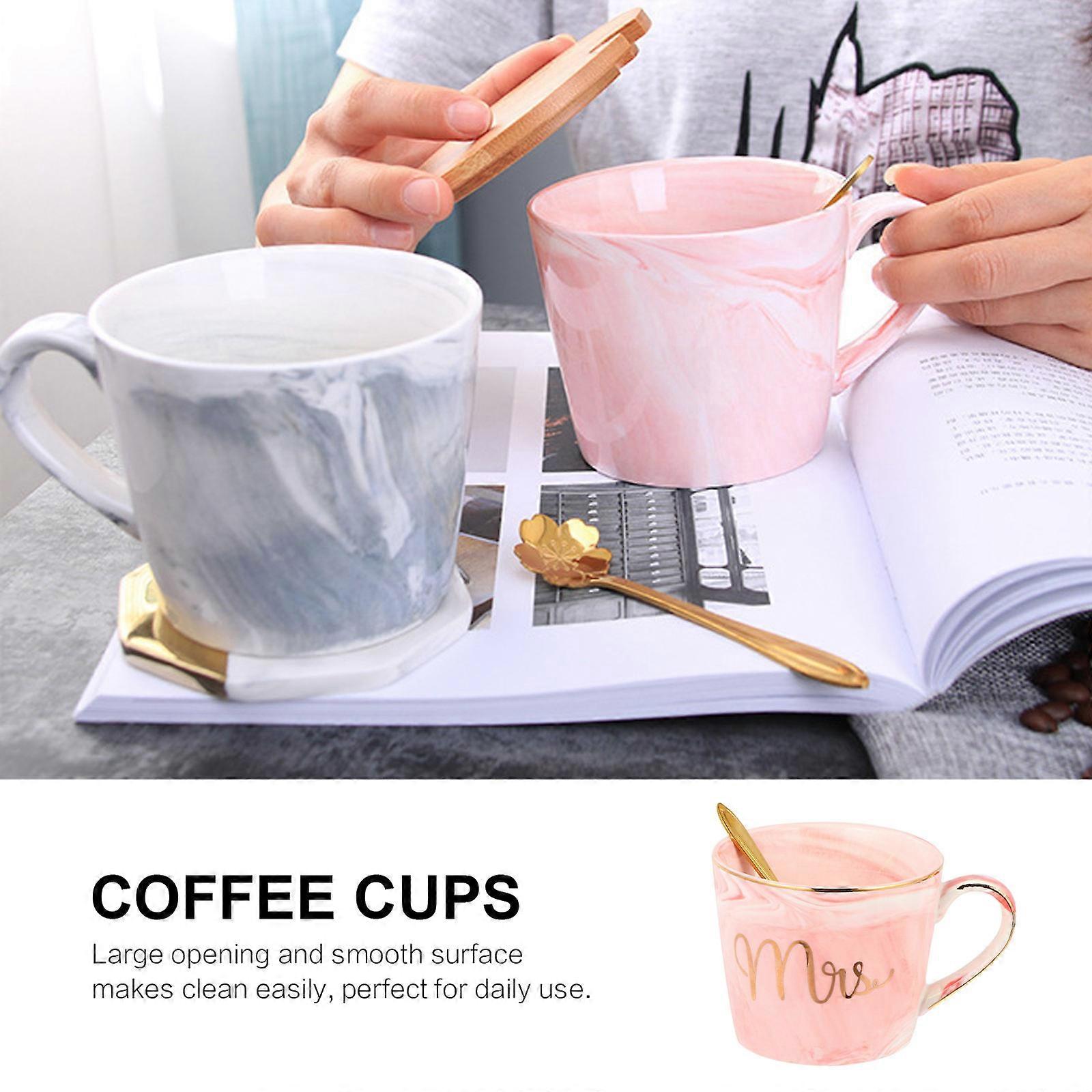Couples Mugs Ceramic Gifts For Anniversary 14X10CM Pink Easy To Clean 1 Set