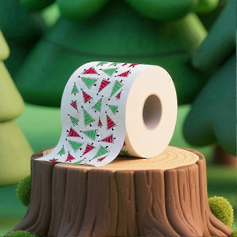 Unique Christmas Roll Paper Novelty Present Elevating holiday bathroom decor with festive prints. for Office