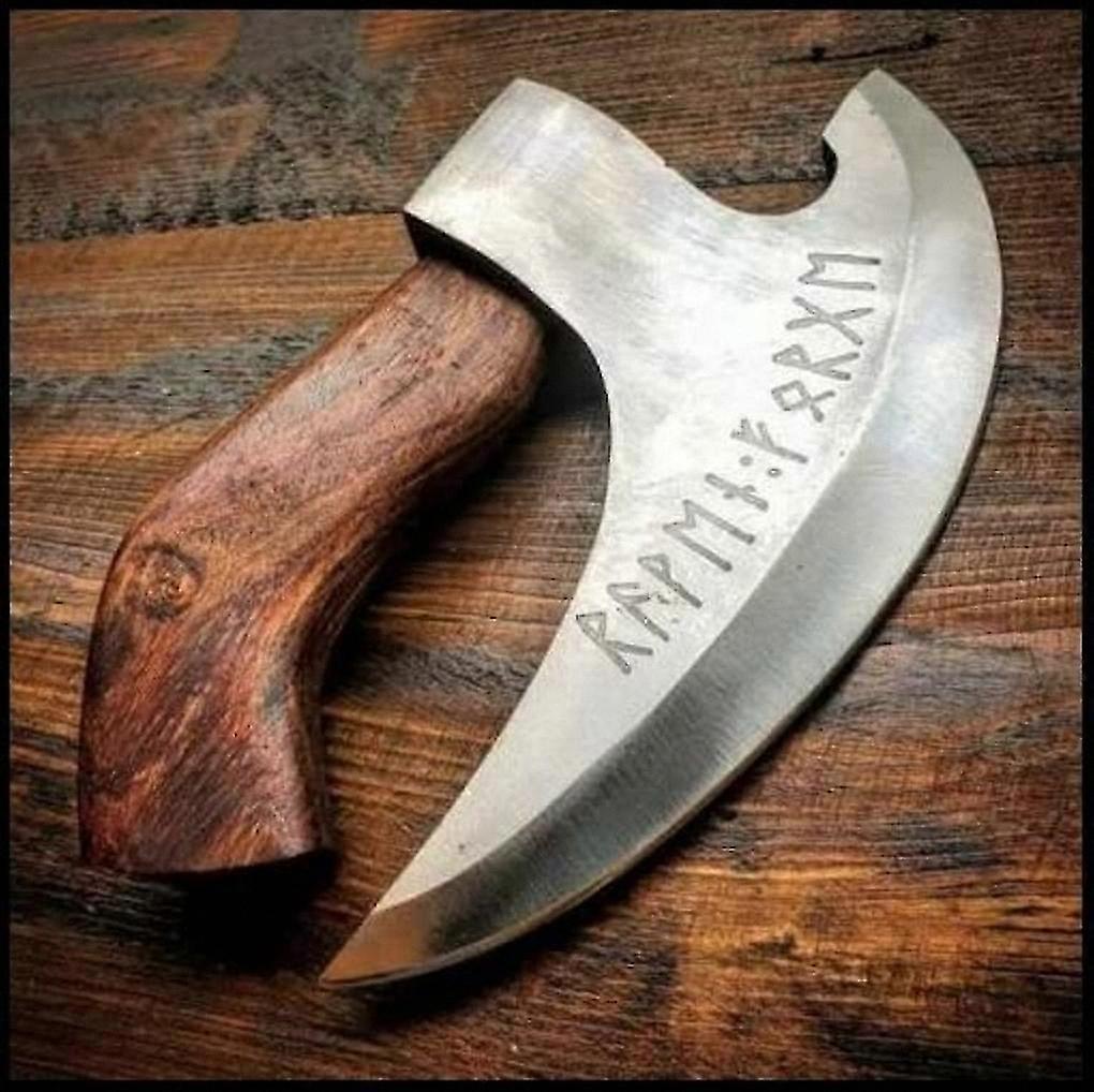 8" Curved Edge Pizza Cutter with Rosewood Handle, Heavy Duty Kitchen Tool for Perfect Slices