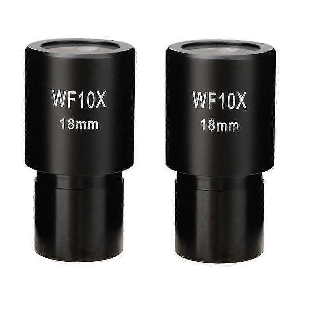 2 Pcs Wf10x Widefield Eyepiece Biological Microscope Optical Lens Eyepiece Wide Angle 23.2mm Mounti