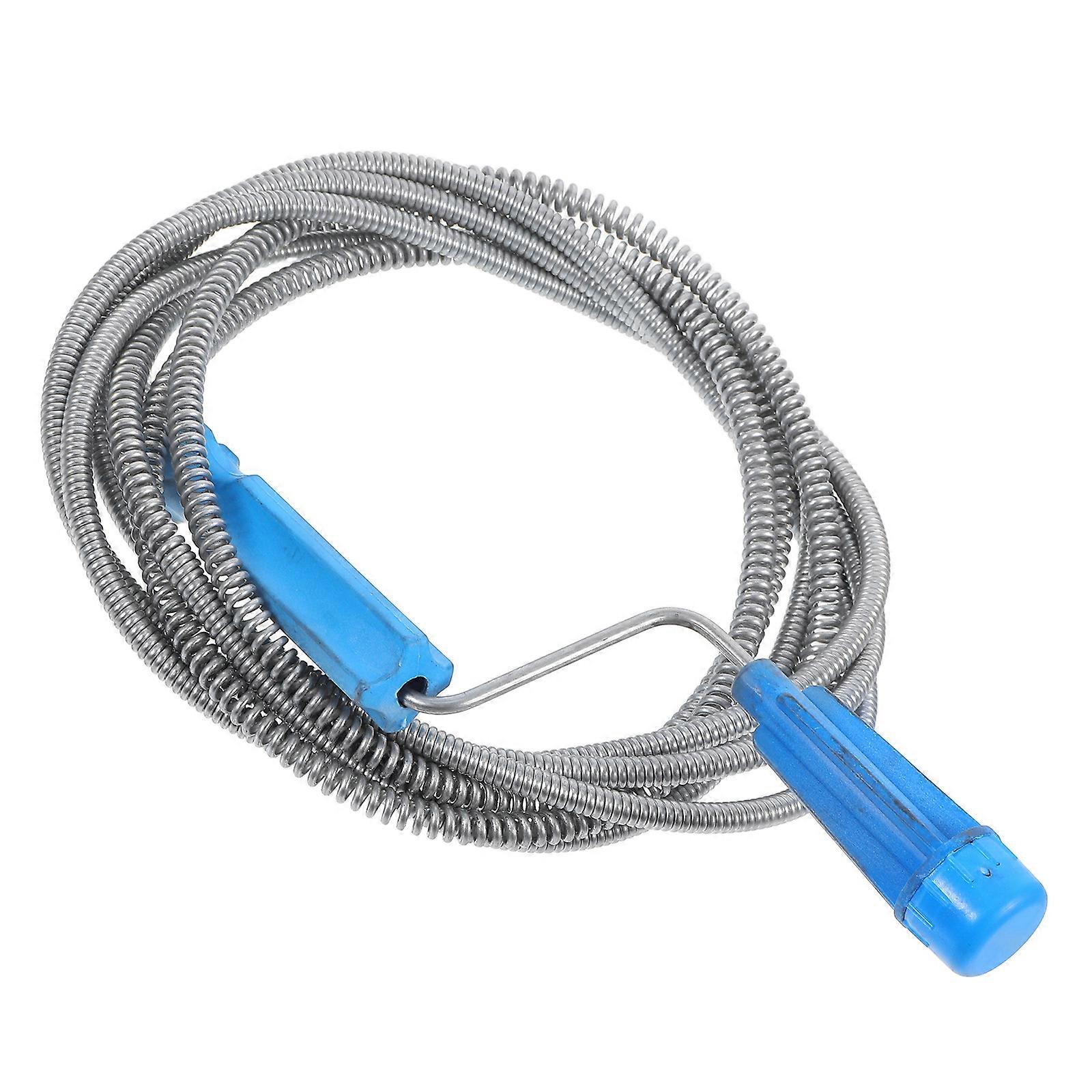 Drain Spiral Hair Catcher Clog Remover For Kitchen Drains 102.4X0.2X0.2In Simple Operation 1Set