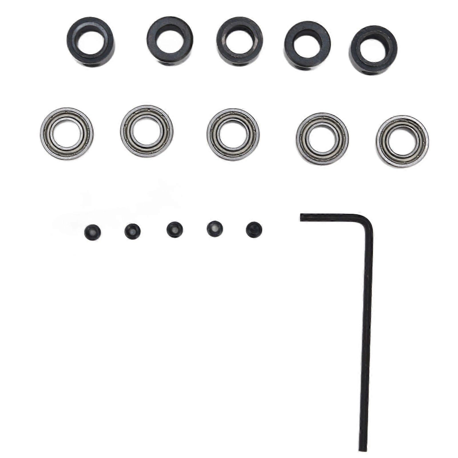 5 Sets Router Bit Bearing Steel Bottom Mounted Ball Guide Tool Set Kit for Replacement